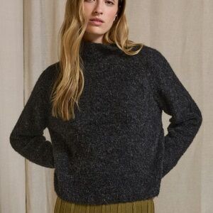 Poetry Crewneck Sweater size 12 Alpaca Boucle Gray VGUC